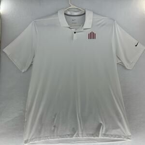 Nike Dri-Fit Mens Short Sleeve Golf Shirt White Size XL